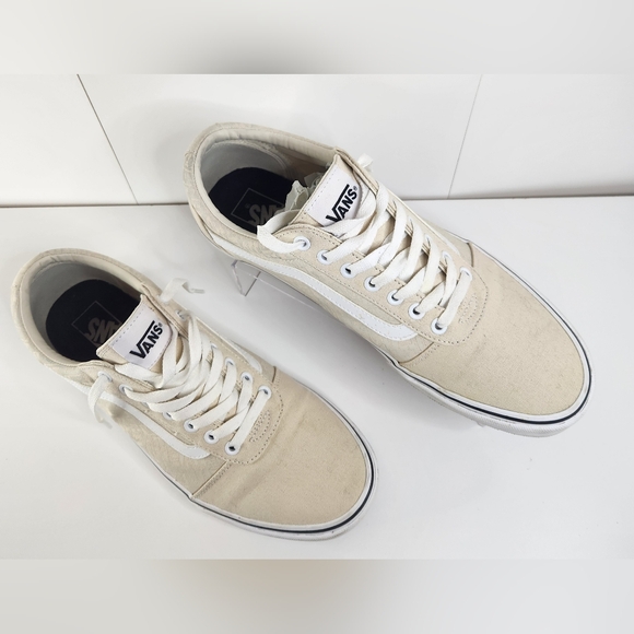 Vans Old Skool Linen Shoe, Men 11. Cream and White Classic - Picture 3 of 5